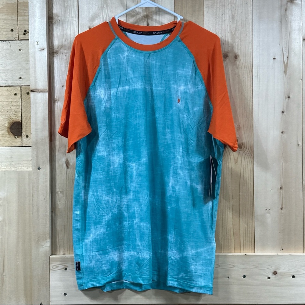 Spyder Rash Guard Shirt Mens Medium Swim Surf Sun Protection UPF 30 Quick Dry
